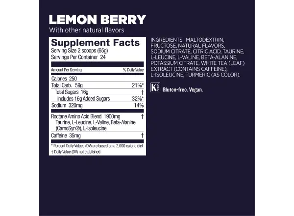 GU Roctane Energy Drink Mix 1560 g napój jonowy Lemon/Berry
