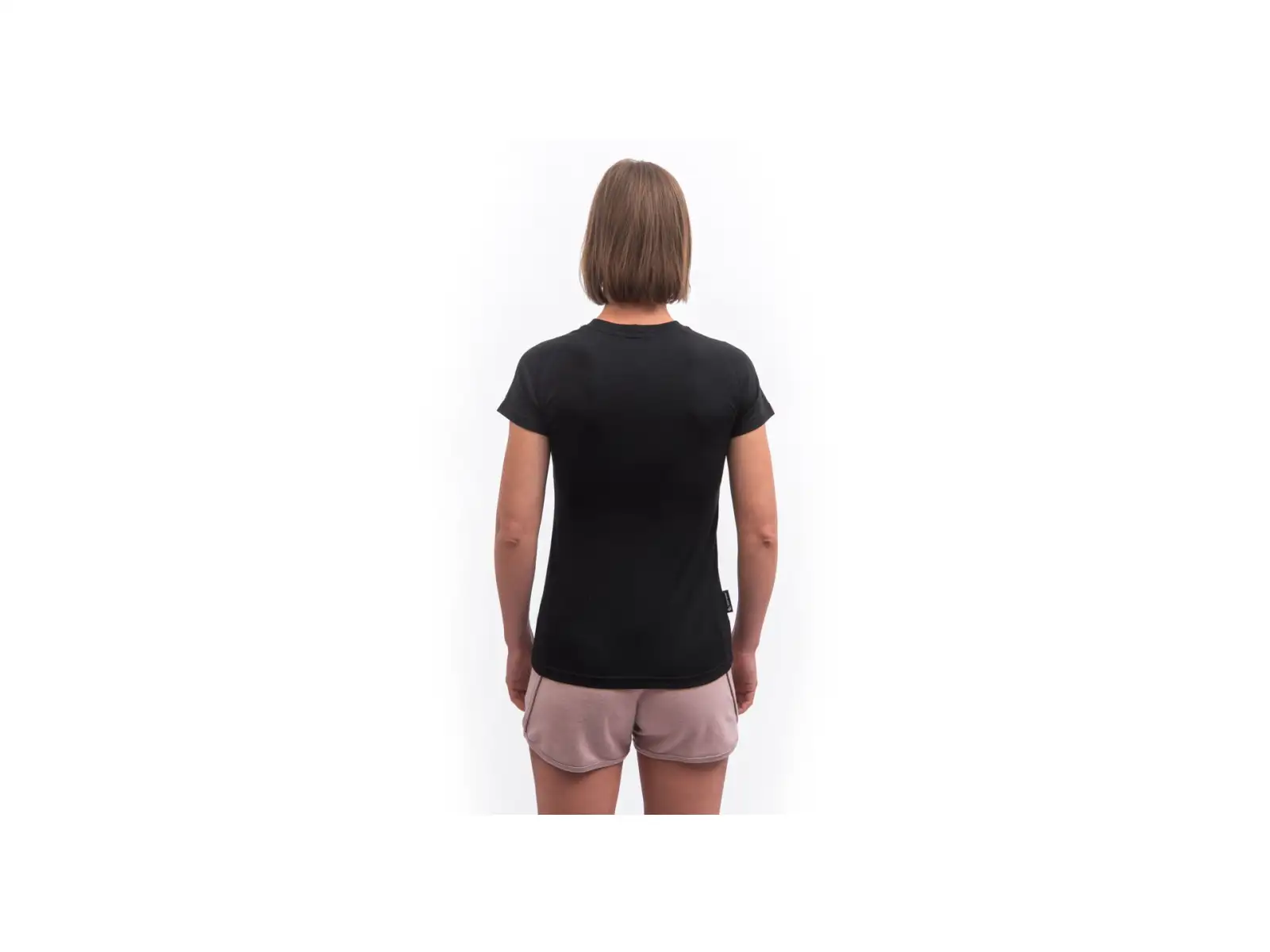 Sensor Merino Active No Logo damska koszulka krótki rękaw czarna