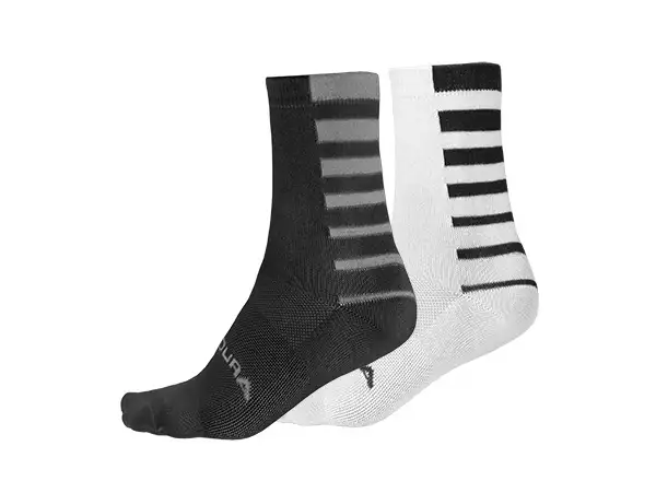 Endura Coolmax Stripe skarpety (2 pary w opakowaniu) Czarna