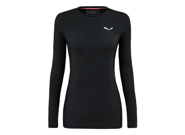 Salewa Cristallo Warm Alpine Merino Responsive damska koszulka z długim rękawem Black Out Melange