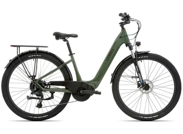CANULL City 2 720 Wh rower elektryczny z niskim przekrokiem forest green