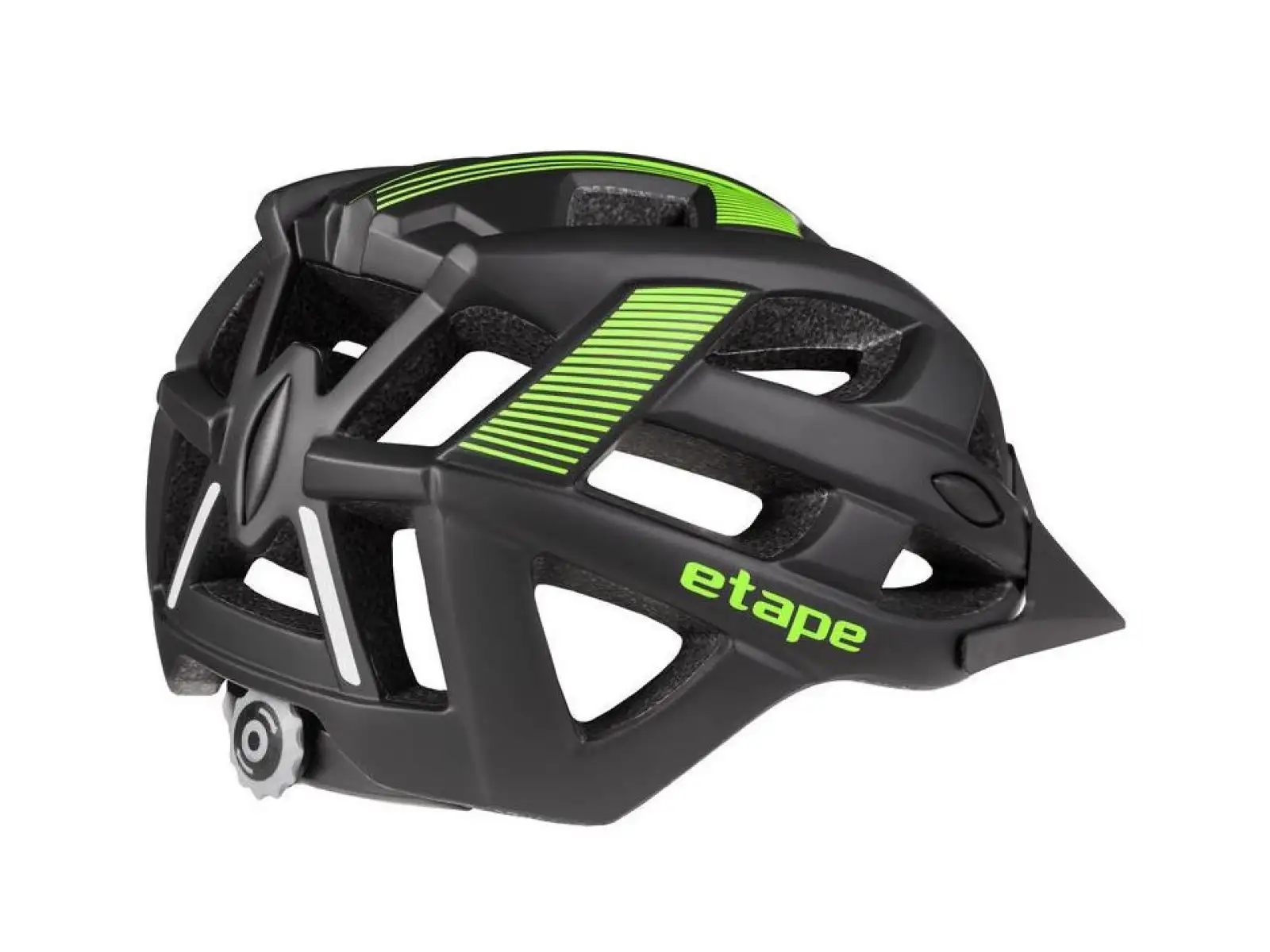 Etape Escape kask rowerowy czarna/zielona matowa