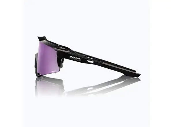 100% Speedcraft okulary przeciwsłoneczne Polished Black/HiPER Polarized Lavender Mirror