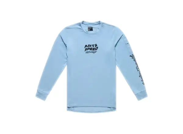 Troy Lee Designs Ruckus Ride męska koszulka z długim rękawem Waves Dawn Blue