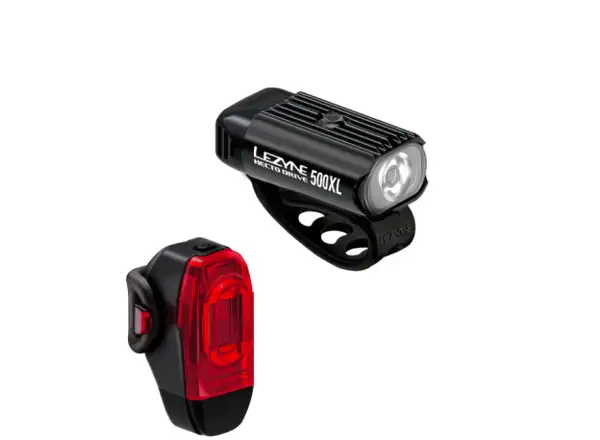 Lezyne Hecto Drive 500XL / KTV Drive + zestaw świateł Black/Black