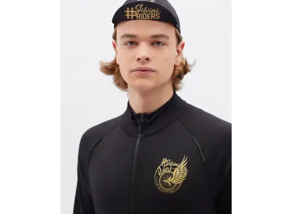 Silvini Leverono męska koszulka długi rękaw Black/Gold