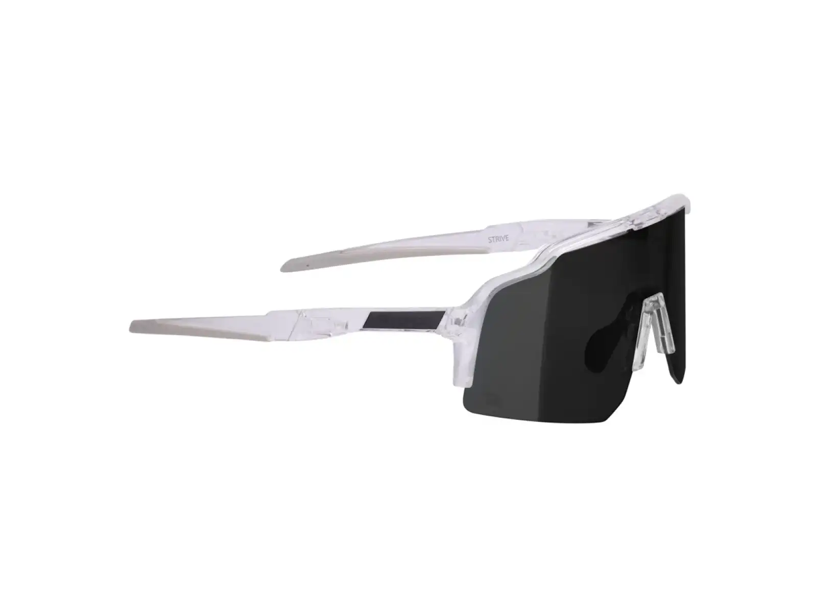 Force Strive okulary rowerowe transparentne/czarne lustrzana soczewka