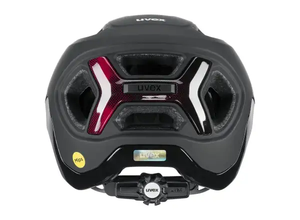 Uvex React Mips kask Black/Ruby Red Matt