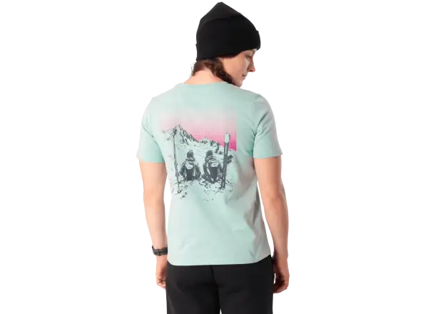 Dynafit Back Graphic Cotton damska koszulka krótki rękaw Cloud Blue/Twilight