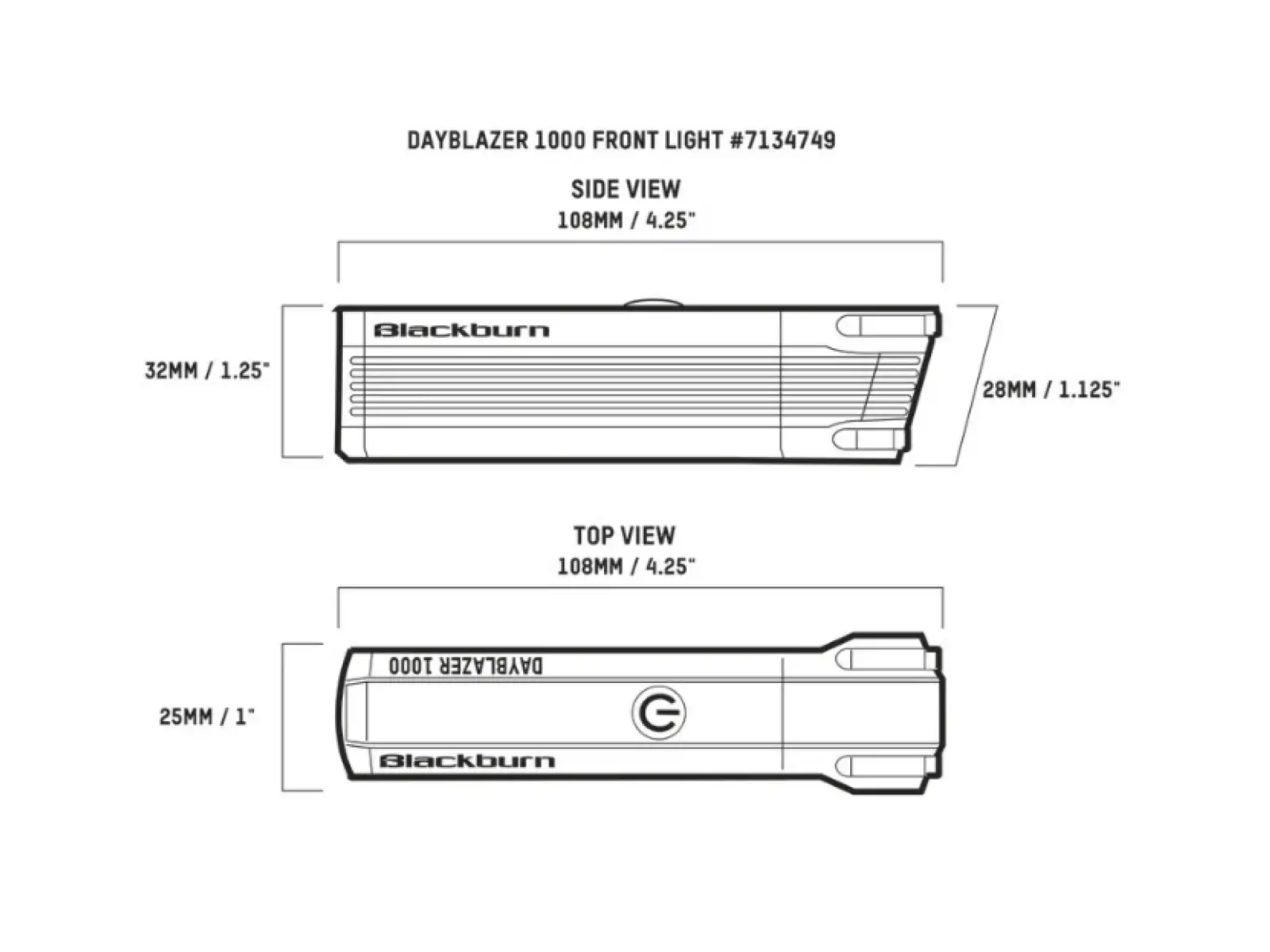 Blackburn Dayblazer 1000 USB-C przednie światło