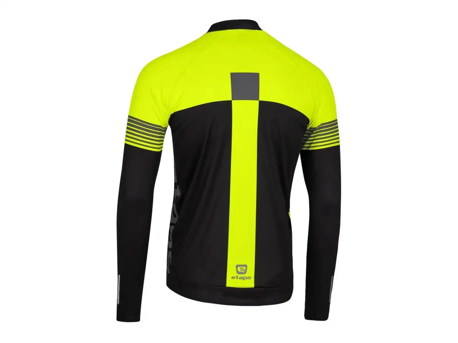 Etape Comfort męska koszulka z długim rękawem czarna/żółta fluo