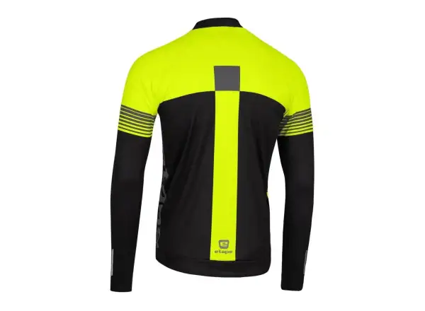 Etape Comfort męska koszulka z długim rękawem czarna/żółta fluo