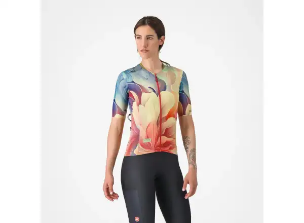 Castelli Unlimited Pro damski dres krótki rękaw Multicolor Green