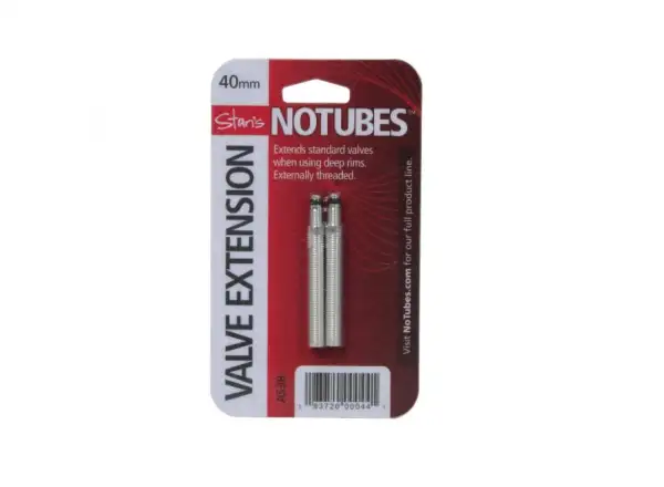 No Tubes Universal Tubeless przedłużki zaworów 40mm - para