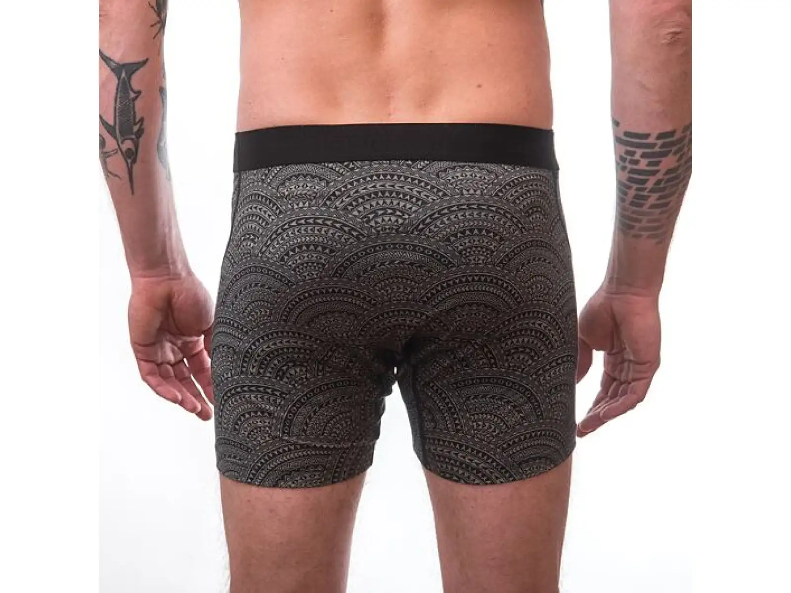 Sensor Merino Impress męskie bokserki szary/Maori