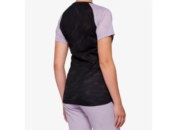 100% Airmatic damska koszulka z krótkim rękawem Black/Lavender