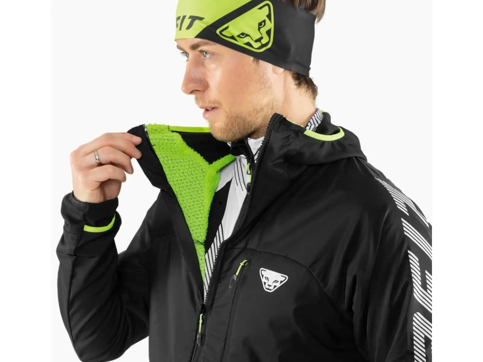 Dynafit DNA Polartec Alpha męska kurtka Black Out/Neon Yellow