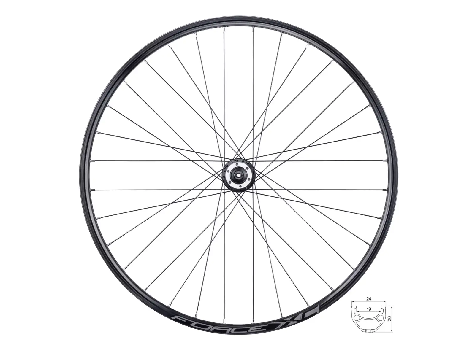 Force XC Disc 584x23 przednie zaplecione koło F804332 32 otwory