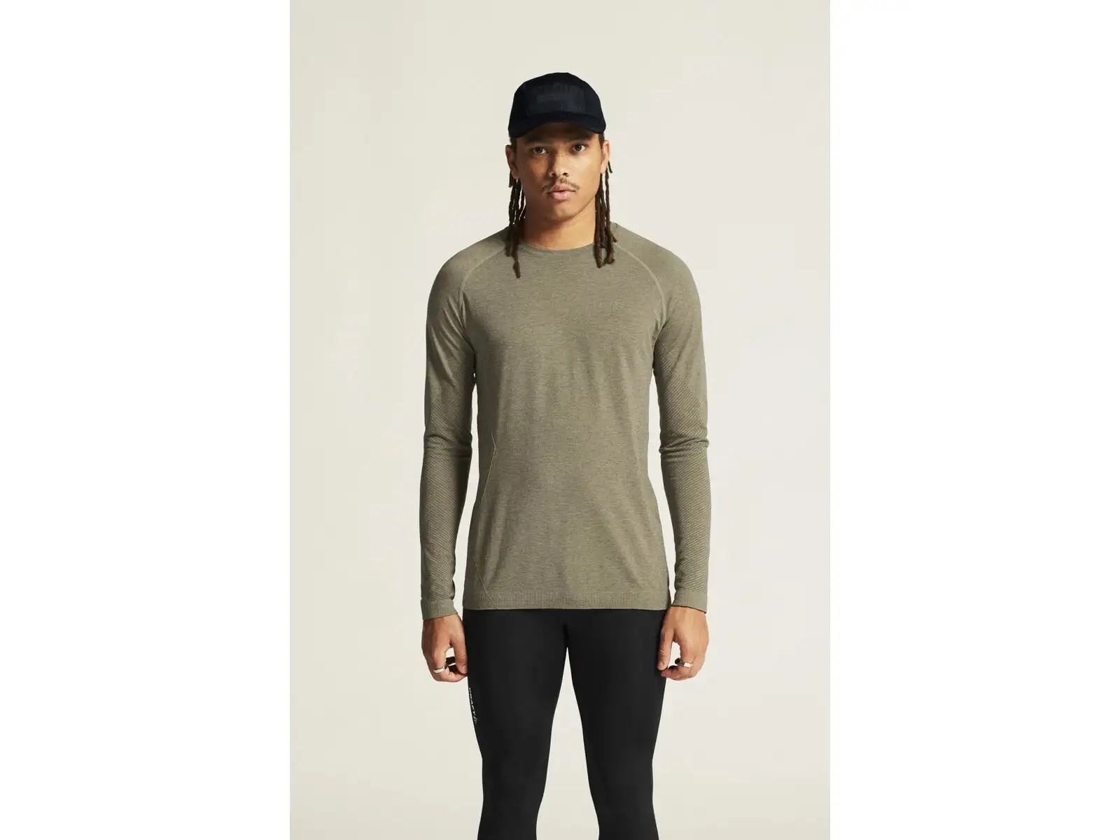 Craft Core Dry Active Comfort męska koszulka z długim rękawem brązowa