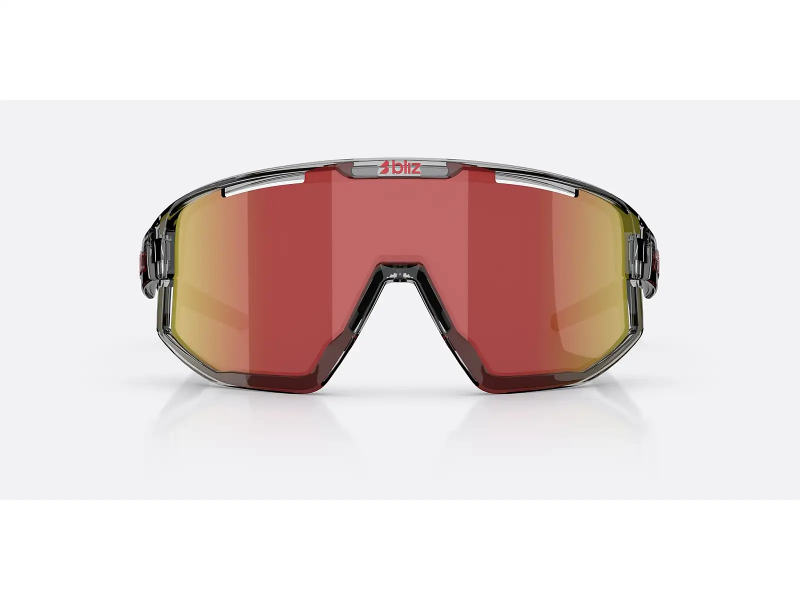 Bliz Fusion okulary przeciwsłoneczne Transparent Dark Grey/Brow Red Multi