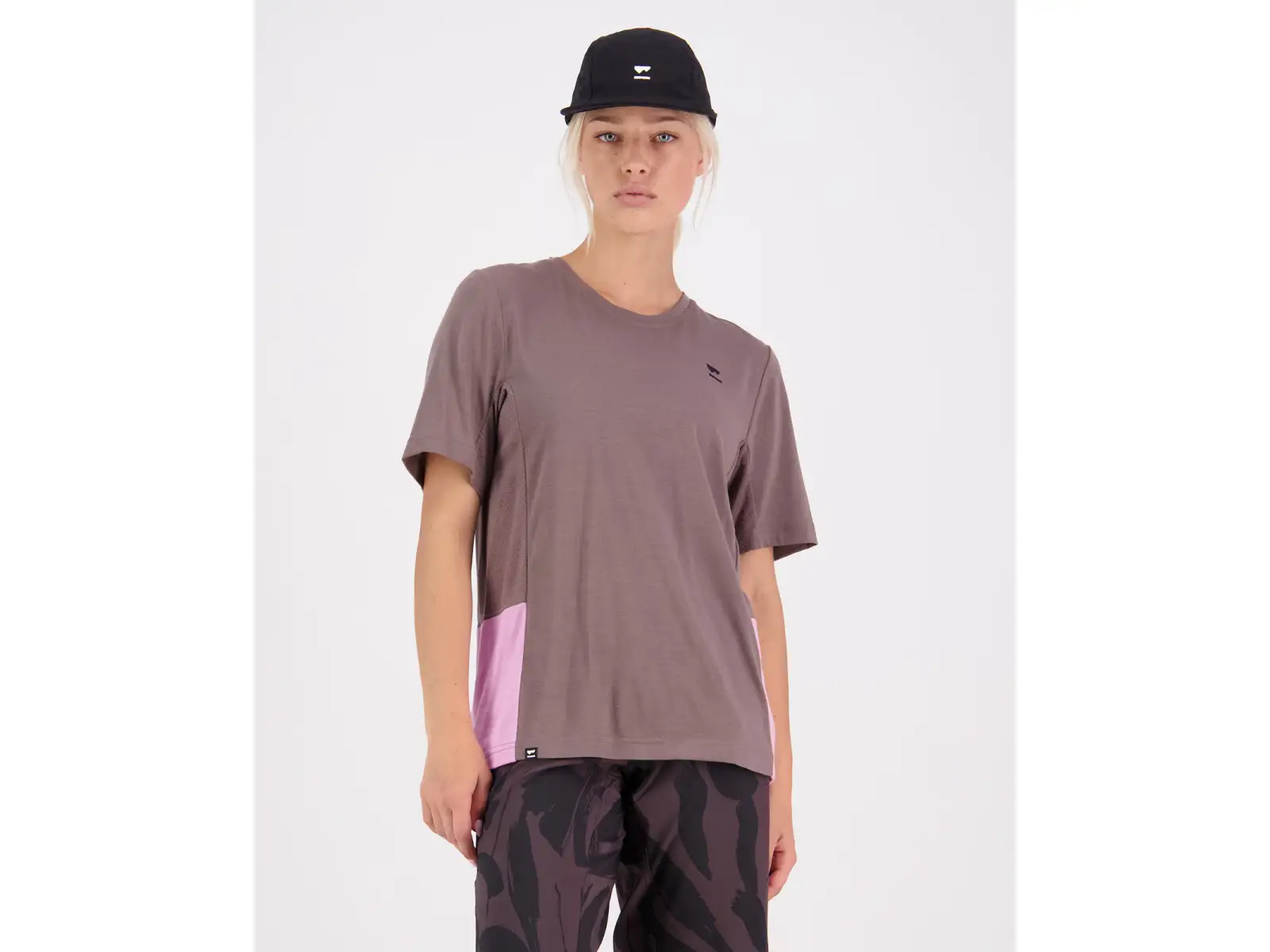 Mons Royale Tarn Merino Shift damska koszulka z krótkim rękawem Pop Pink/Iron