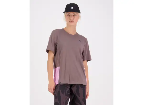 Mons Royale Tarn Merino Shift damska koszulka z krótkim rękawem Pop Pink/Iron