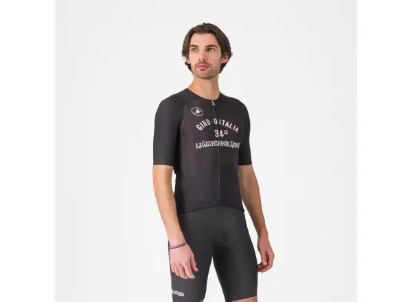 Castelli Giro Vintage Maglia Nera 34 męska koszulka z krótkim rękawem Nero