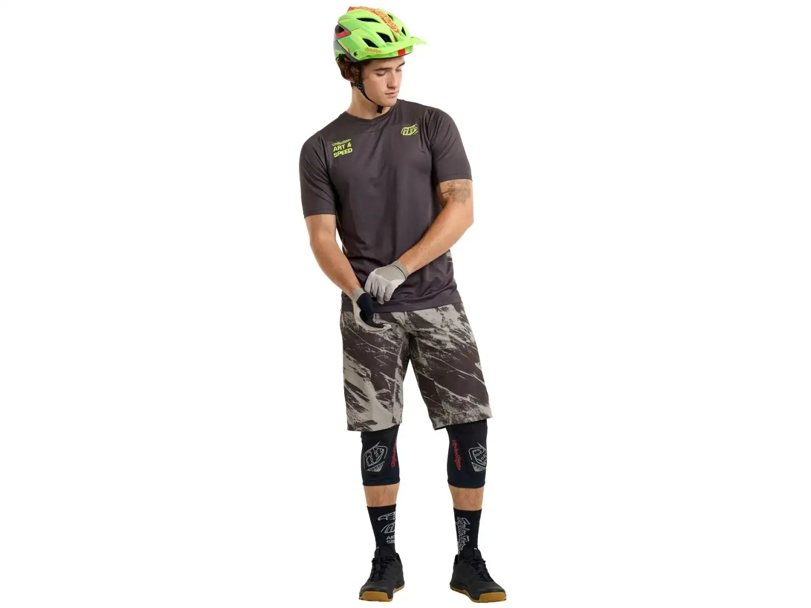 Troy Lee Designs Skyline męska koszulka z krótkim rękawem Elemental Dark Earth