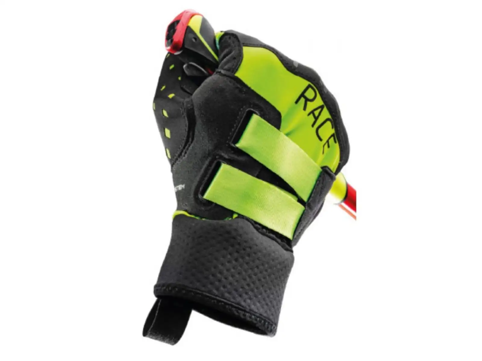 Leki HRC Race Shark biegowe rękawice Black/Neon yellow