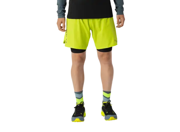Dynafit Alpine Pro 2w1 męskie spodenki do biegania Ultra Yellow