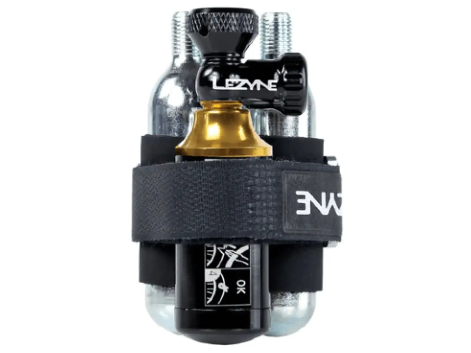 Lezyne Tubeless CO2 zestaw do naprawy opon bezdętkowych z nabojem Blaster Black