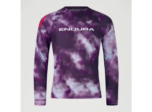 Endura Pixel Cloud men's long-sleeve jersey Purple