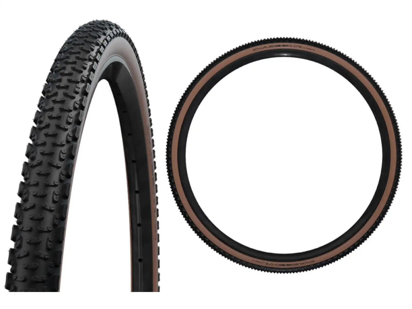 Schwalbe G-One Ultrabite Performance 45-622 TLE E-25 gravel opona kevlar czarny/brązowy