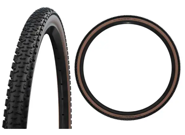 Schwalbe G-One Ultrabite Performance 45-622 TLE E-25 gravel opona kevlar czarny/brązowy