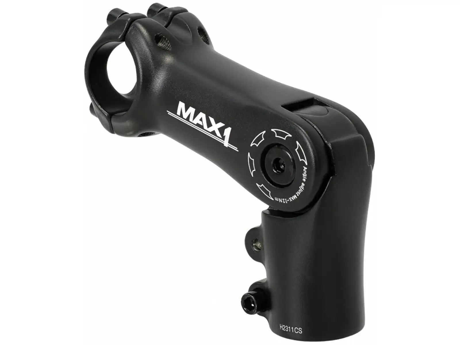 MAX1 regulowany wspornik kierownicy 90°/31,8 mm czarny