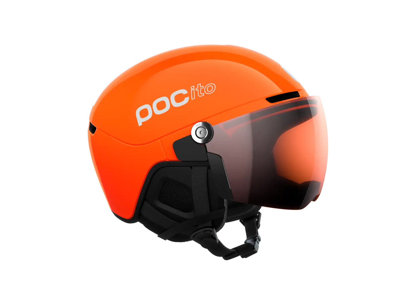 POC POCito Obex Visor dziecięcy kask narciarski Fluorescent Orange