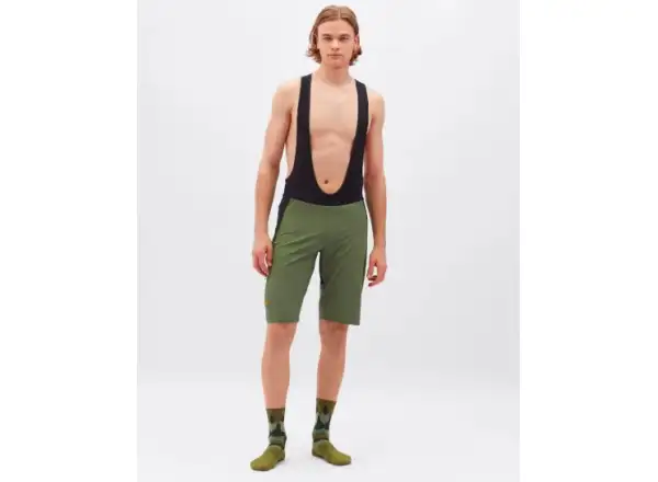 Silvini Barrea męskie szorty z wkładką i szelkami Olive/Black