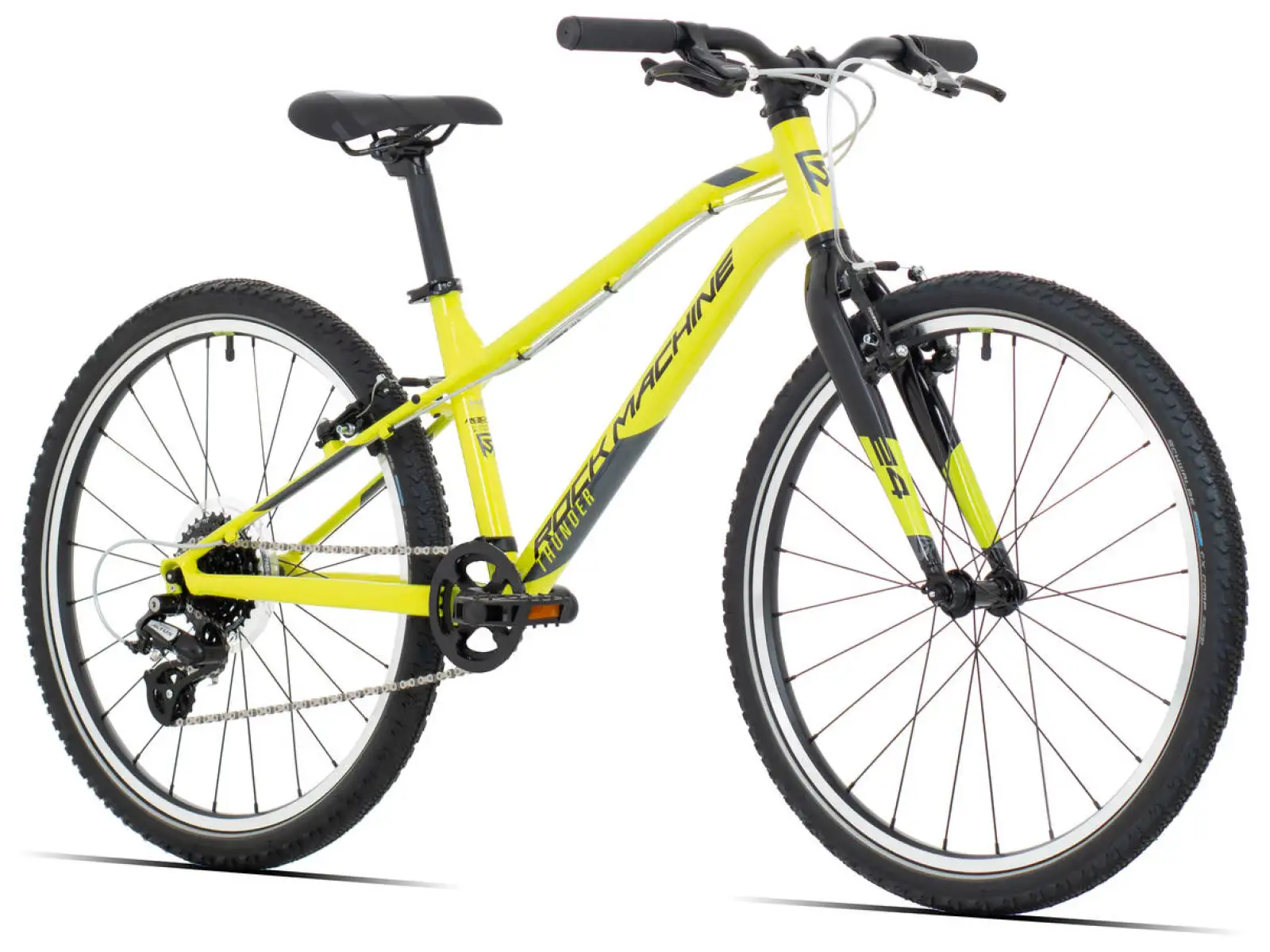 Rock Machine Thunder 24 rower dziecięcy yellow/black WZÓR
