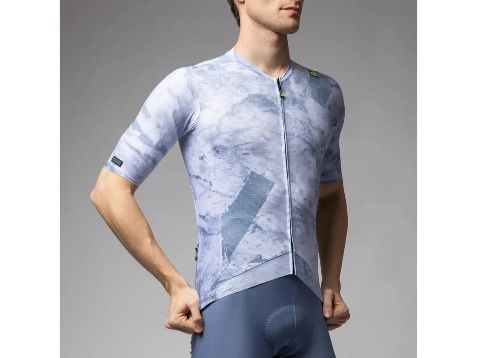 Alé PR-E Marble męska koszulka krótki rękaw Steel Blue