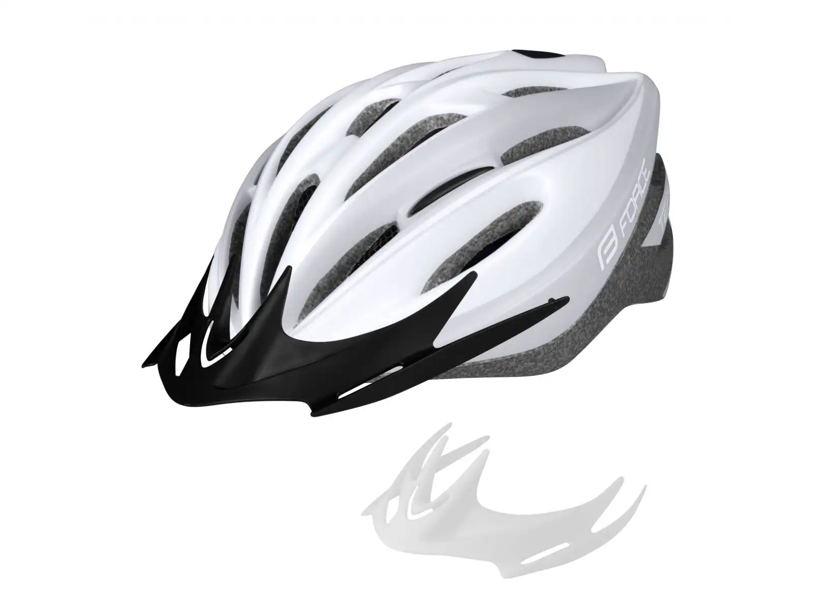 Force Tery kask rowerowy biała/szara