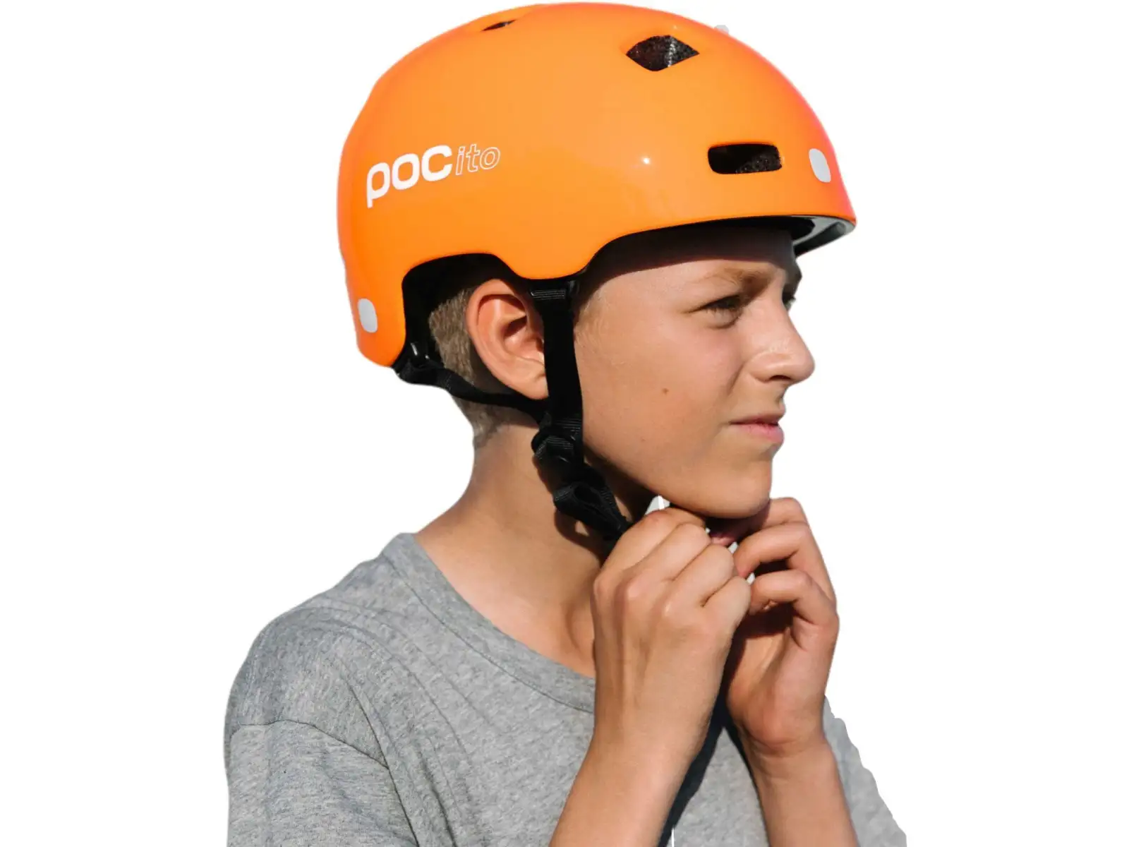 POC POCito Crane MIPS dziecięcy kask Fluorescent Orange
