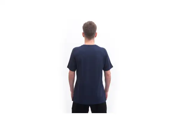 Sensor Merino Blend Moon męska koszulka z krótkim rękawem Deep Blue
