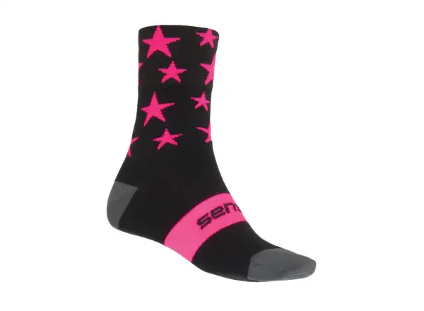 Sensor Stars skarpety czarna/różowa
