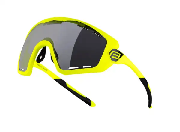 Force Ombro Plus okulary rowerowe fluo/czarne szkła