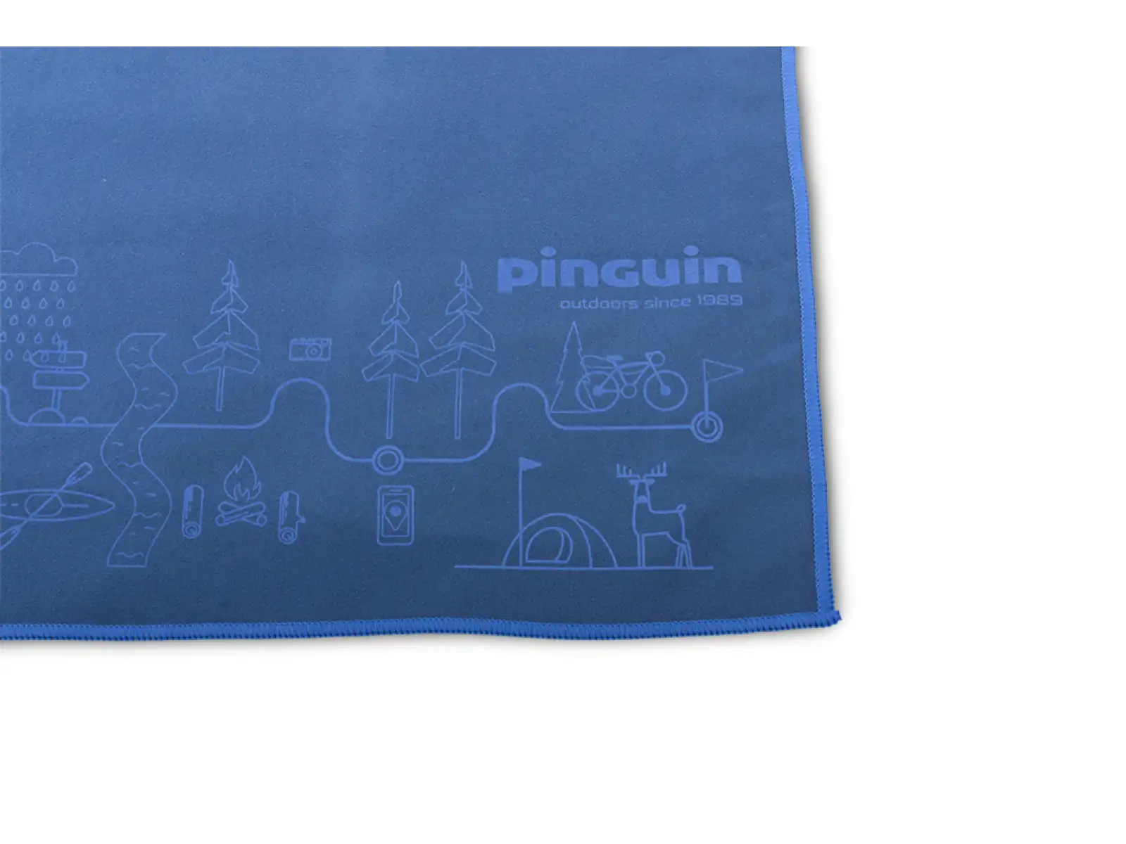 Pinguin ręcznik L mapa granatowy