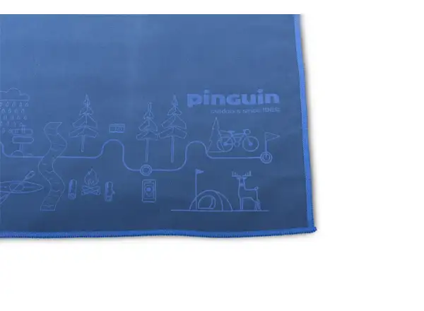 Pinguin ręcznik L mapa granatowy