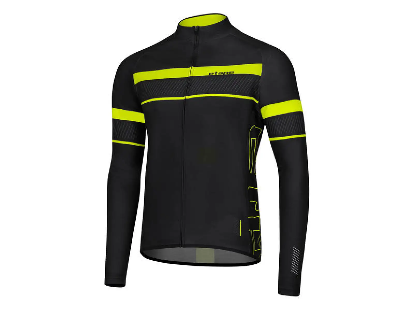 Etape Comfort 2.0 męska koszulka z długim rękawem czarna/żółta fluo