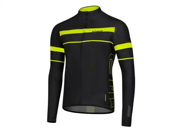 Etape Comfort 2.0 męska koszulka z długim rękawem czarna/żółta fluo