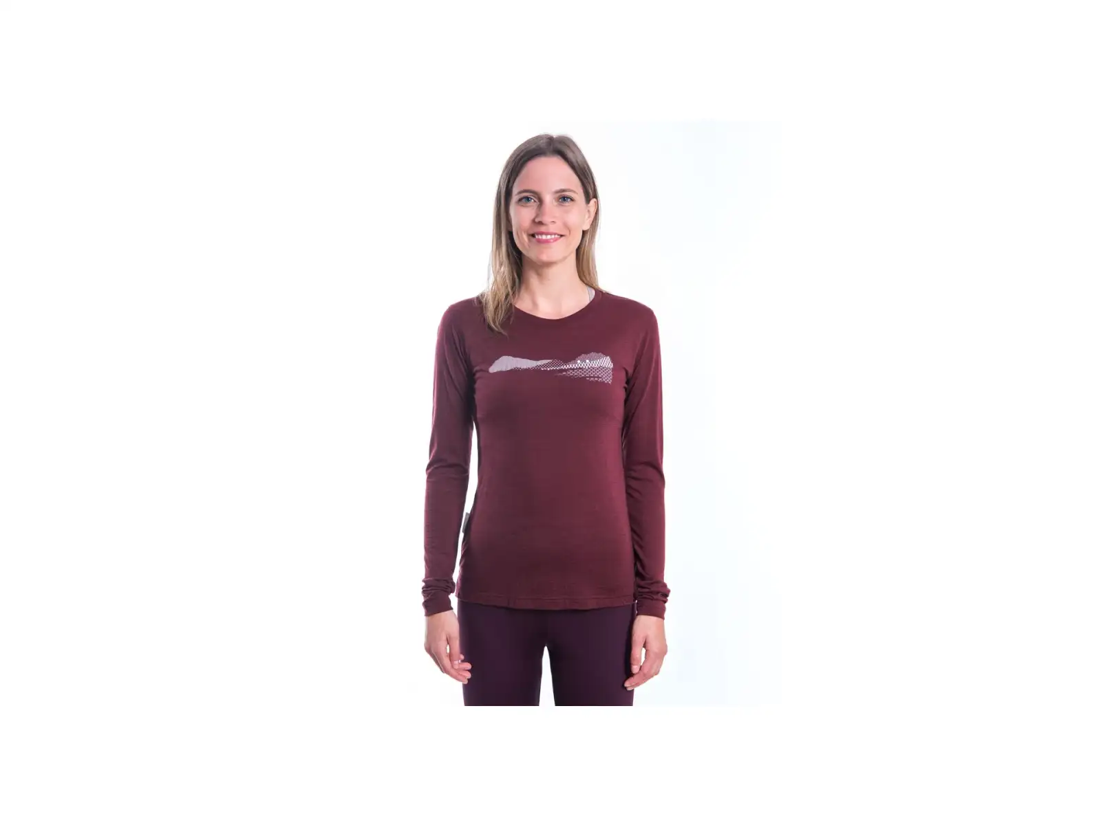 Sensor Merino Air PT Hills damska koszulka długi rękaw Port Red