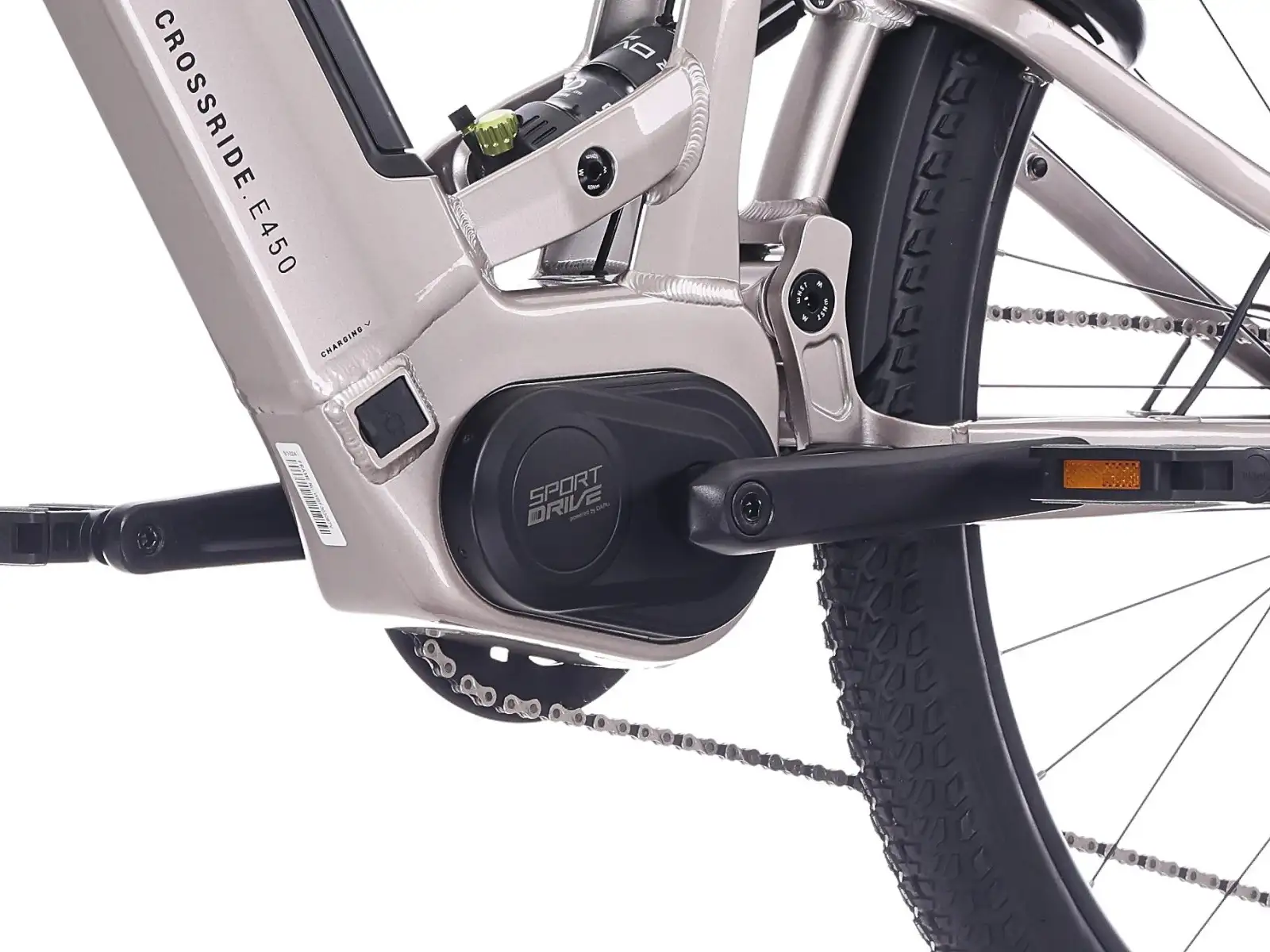Rock Machine Crossride e450 FS niskonastupowe pełne zawieszenie rower elektryczny Sand Grey/Black